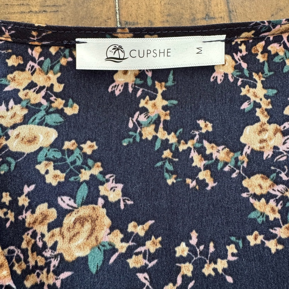 Cupshe Floral A-Line Dress Sz Med